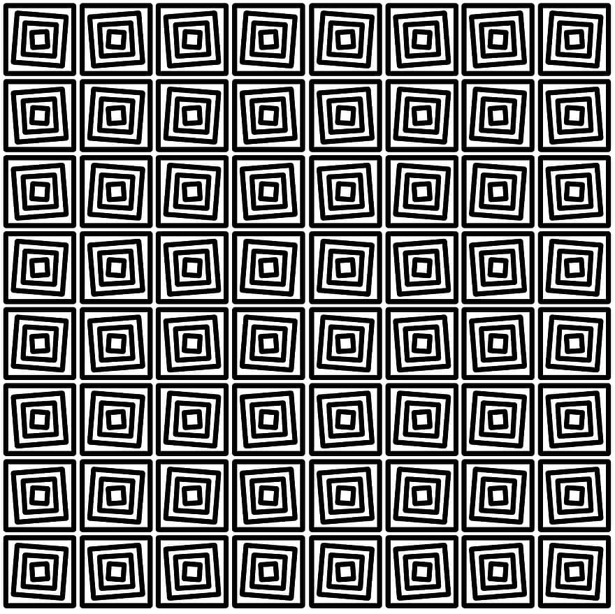 Design, Graphic, Square, Black And White, Symmetrical, Repeated Pattern, Background, Wallpaper, Creative, Tribal, Box