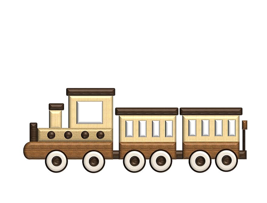 tåg, tecknad serie, transport, resa, design