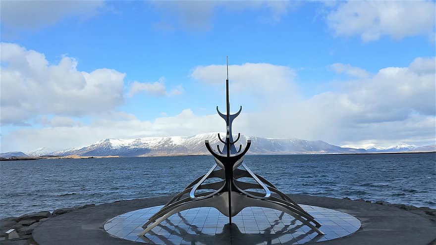 patung, Islandia, viking, pemandangan
