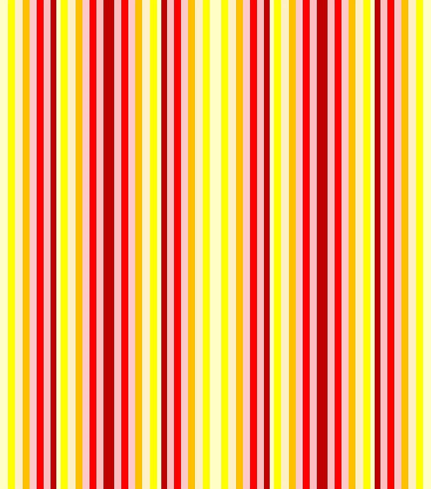 Stripes, Geometric, Vertical, Yellow, Burgundy, Red, Orange, Lemon, Pink, White, Background