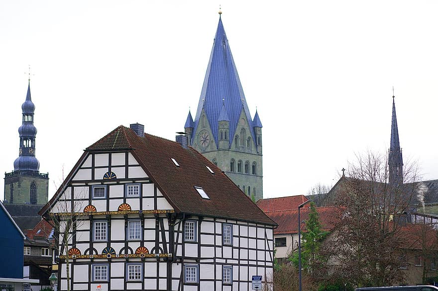 līdz šim, Vācija, pilsēta, ziemeļu rhin-westphalia, vēsturiskais centrs, raksturs, arhitektūra, slavenā vieta, vēsture, ēkas ārpuse, kultūras
