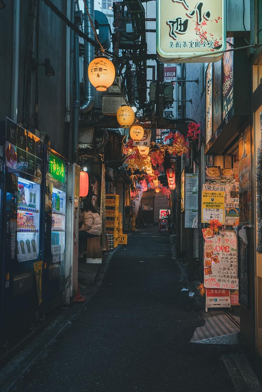 sokak, Japonya, Kent, seyahat, shinjuku, gece, şehir hayatı, gece hayatı, kültürler, ünlü mekan, aydınlatılmış
