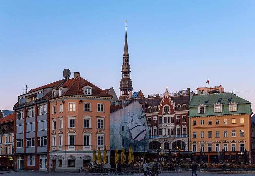 Riga, Dome Square, Latvia, Buildings, Area, Capital, The Baltic States, Architecture, Europe, Travel, Tourism