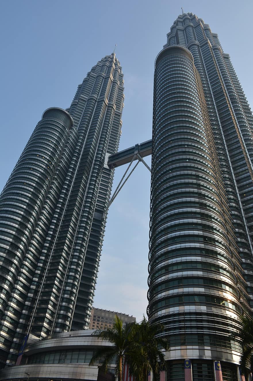 Petronas Twin Towers, Kuala Lumpur, Malezja, wieże Petronas, punkt orientacyjny, architektura