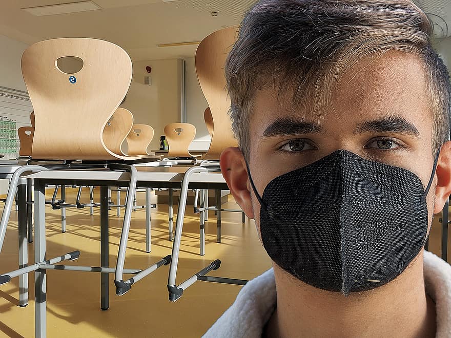Mask, Virus, Covid-19, Pandemic, Protection, Portrait, one person, men, adult, indoors, looking at camera