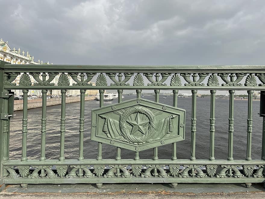 Petersburg, upė, Hermitage, tiltas, Rusija