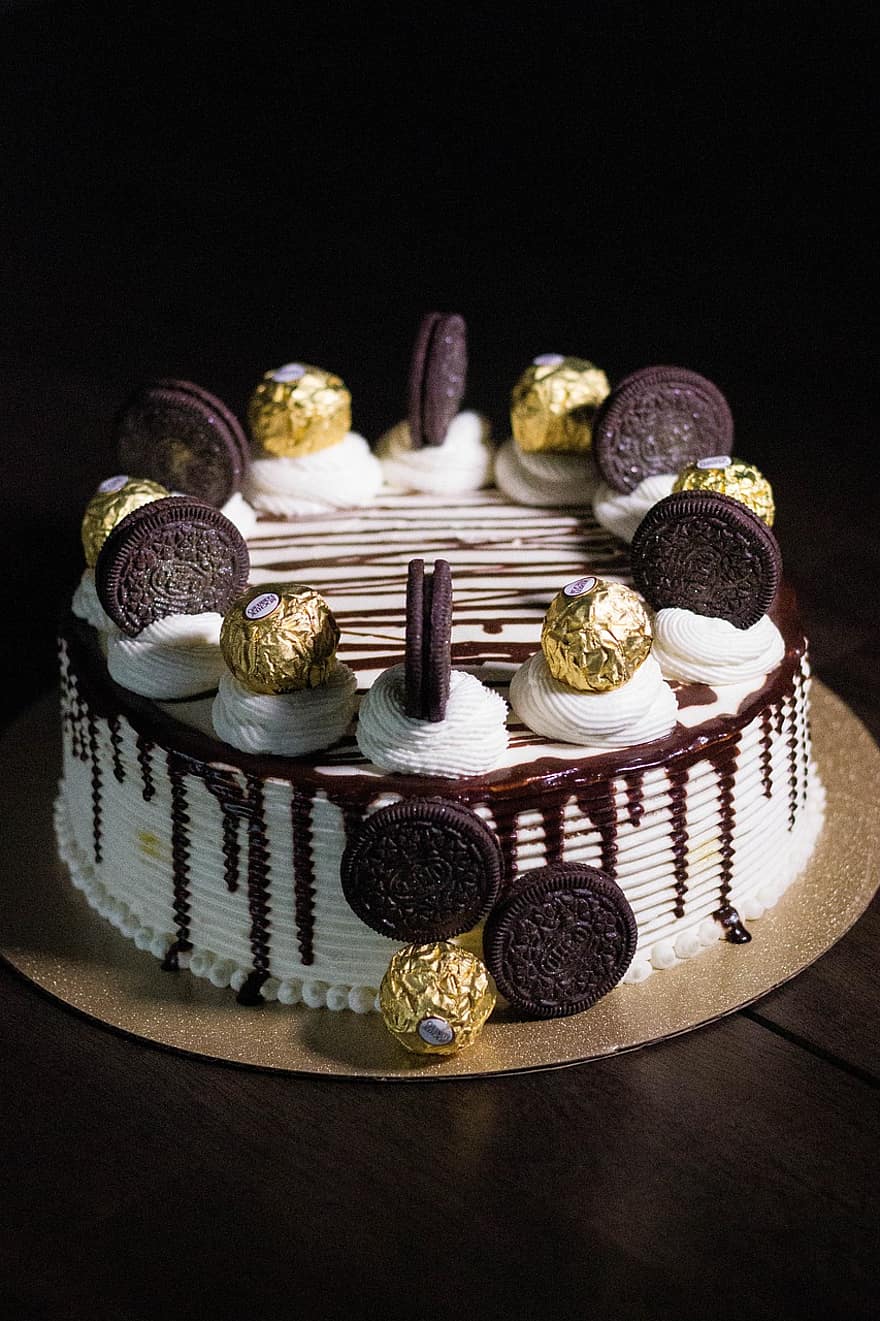 kake, bakeri, sjokolade, oreo, Ferrero, søt, dessert, feiring, nydelig, fødselsdag, bursdagskake