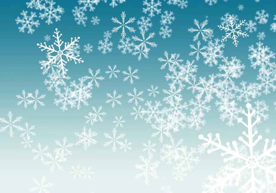 lumihiutale, lumi, talvi-, kristalli, joulu