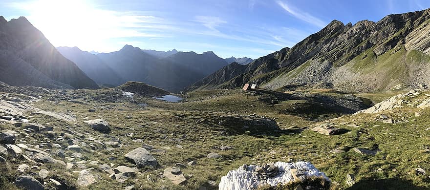 Jalur Calanca Alpine, rute alpine, pegunungan Alpen, alpine, petualangan, berjalan, langit, puncak, kunjungan, hiking, gunung
