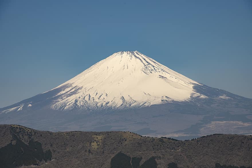 japan, fuji, mt fuji, vulkan, landskab, bjerg, himmel, japansk, milepæl, turistattraktion, Asien