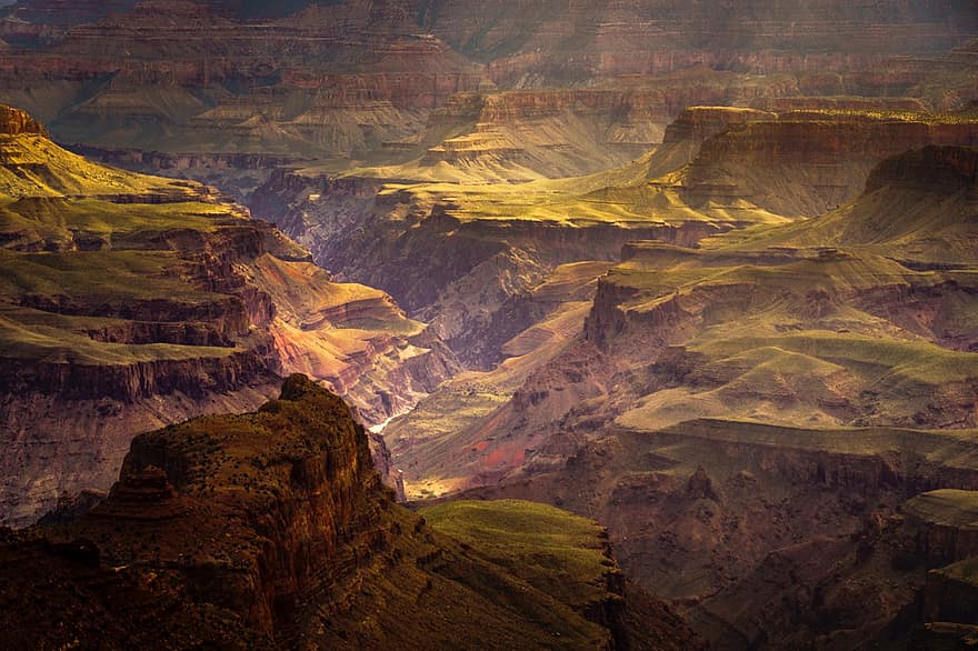 erosion, kanjon, öken-, nationalpark, Grand Canyon, landskap, usa, geologi, natur, resa, turism
