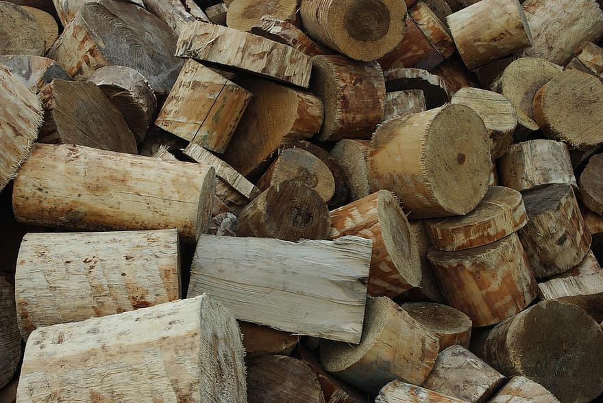 legna, logs, legna da ardere, puntura, catasta di legna