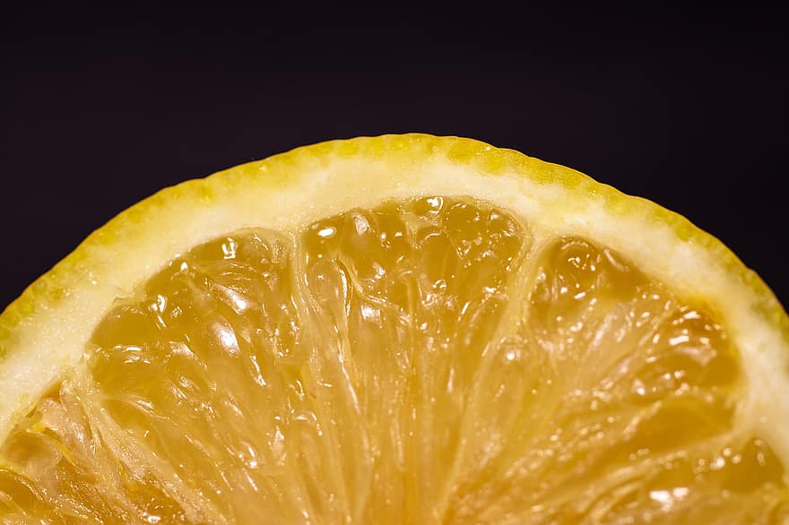citron-, kil, frukt, makro, mogen
