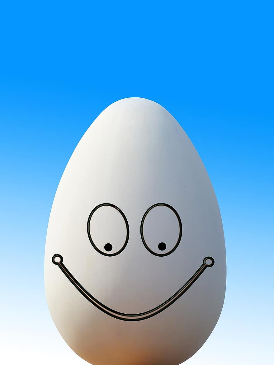 uovo, Pasqua, sorriso, sorridere, smiley, uovo di Pasqua, motivo, dipinto