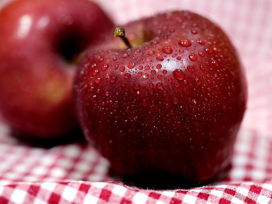плодове, ябълка, органичен, жътва, прясно, храна, есен, сезонен, витамин, свежест, едър план