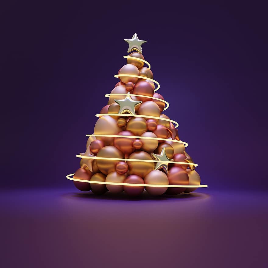 drzewo, ozdoby, dekoracja, Boże Narodzenie, tło, wakacje, Powitanie, transparent