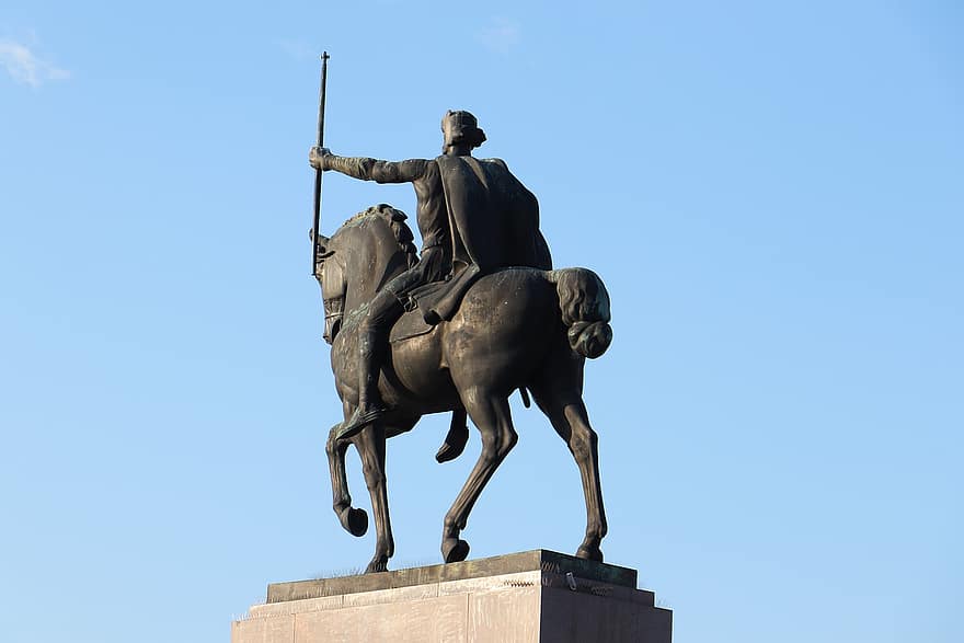 Zagreb, Statuia Regelui Tomislav, Croaţia, cal, statuie, loc faimos, monument, istorie, sculptură, arhitectură, culturi
