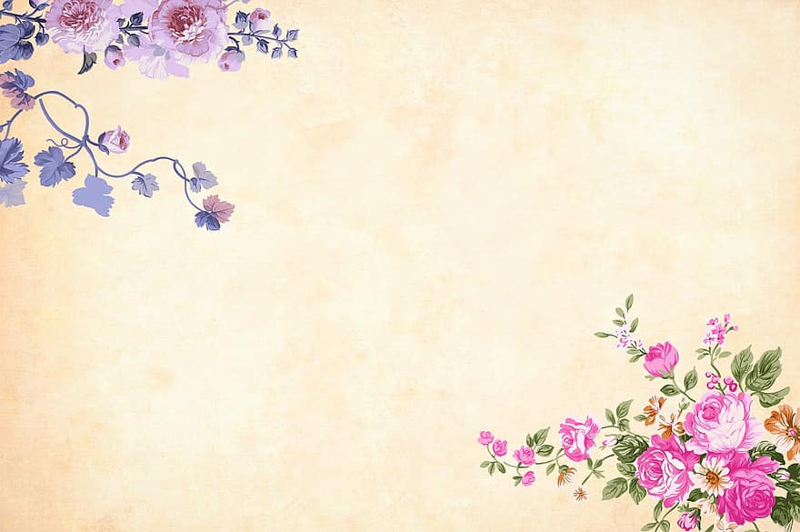 flor, fondo, acuarela, floral, frontera, marco de jardin, primavera, vendimia, tarjeta, Art º, Boda