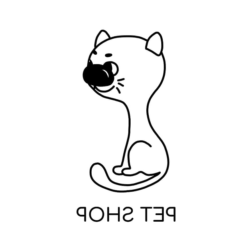 Pet, Dog, Cat, Veterinary, Puppy, Shop, Logo, Kitten, Design, Cute, Kitty