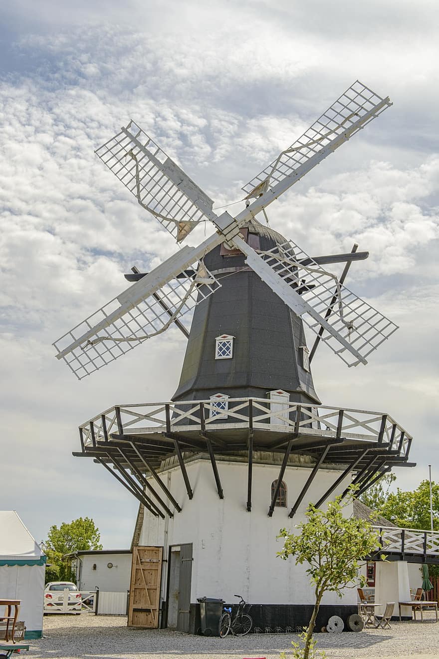 Windmill, Mill, Old Windmill, Smock Mill, Building, Structure