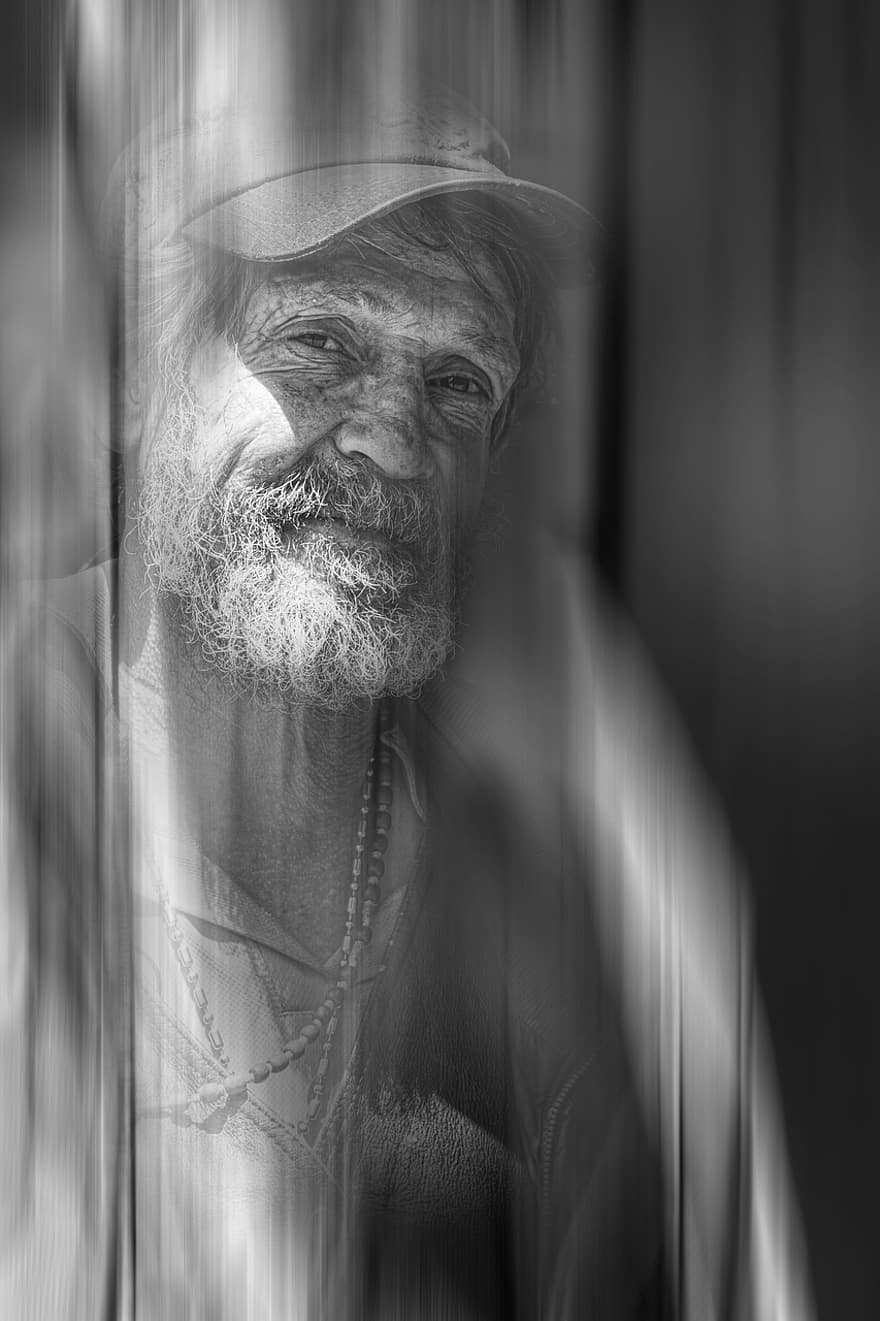 vecs vīrs, vecāka gadagājuma cilvēks, portrets, tēlotājmāksla