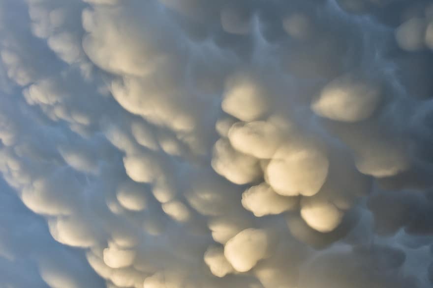 σύννεφα, καταιγίδα, καιρός, mammatus, τα σύννεφα mammatus, Σύννεφα στήθους, mammatocumulus, cloudformation, υπόβαθρα, μπλε, αφηρημένη