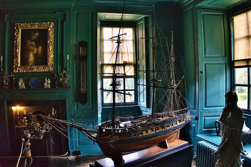vaixell, model, museu, exposició, pantalla, històric