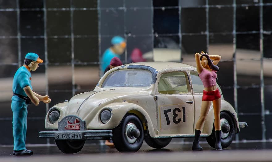 miniatyyri, antiikki-auto, auto, Volkswagen, monte carlo