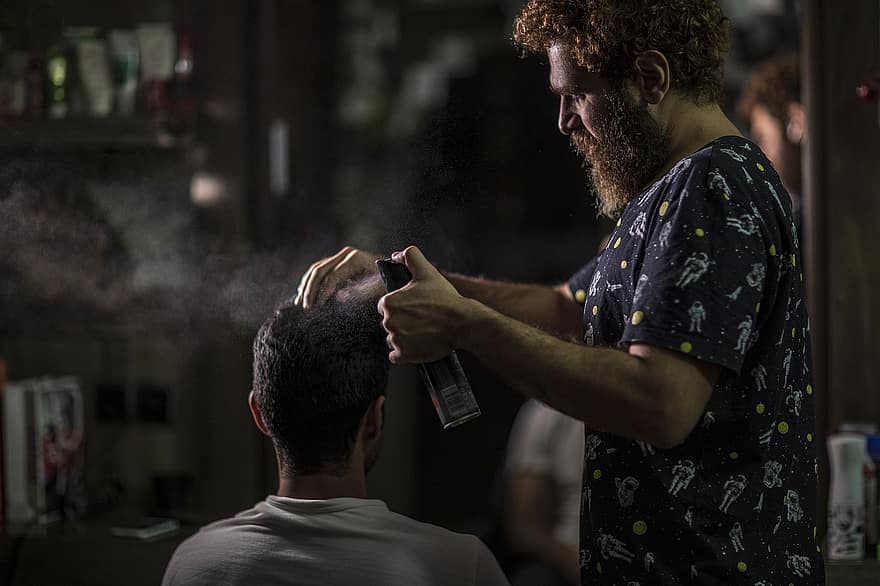 spray de păr, frizerie, loc de munca, muncă, ocupaţie, Afaceri, in fiecare zi, Iran, bărbați
