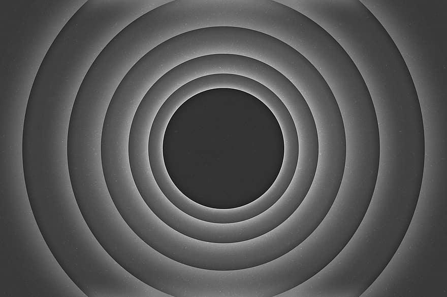 Circles, Retro, Bullseye, Background, Charcoal, Grey, Gray Retro
