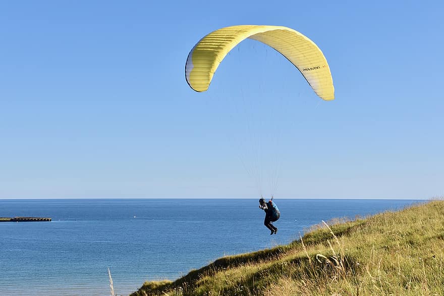paragliding, sklandytuvas, papludimys, ekstremalus, skrydis, skristi, Vėjo orai, oras, laisvalaikis, Sportas, nuotykius