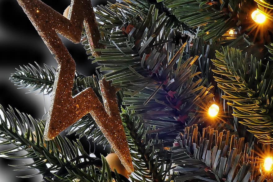 クリスマス、クリスマススター、デコ、デコレーション、出現、クリスマスツリー、モミの木、降臨節、メリークリスマス