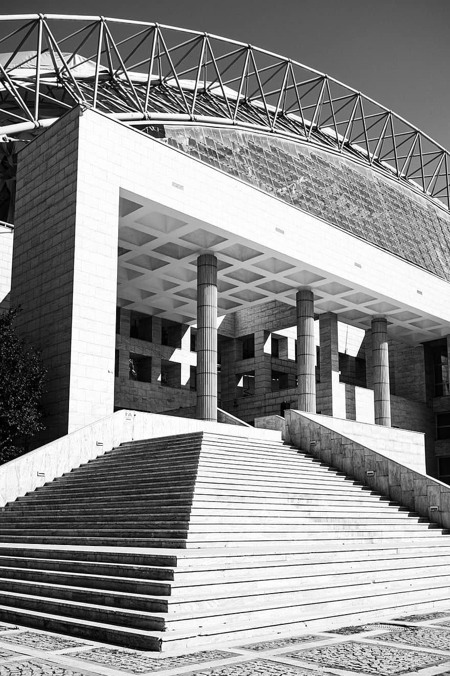 Building, Architecture, Monochrome, Urban, Facade, Exterior, Ankara, Turkey, Bilkent, University, School