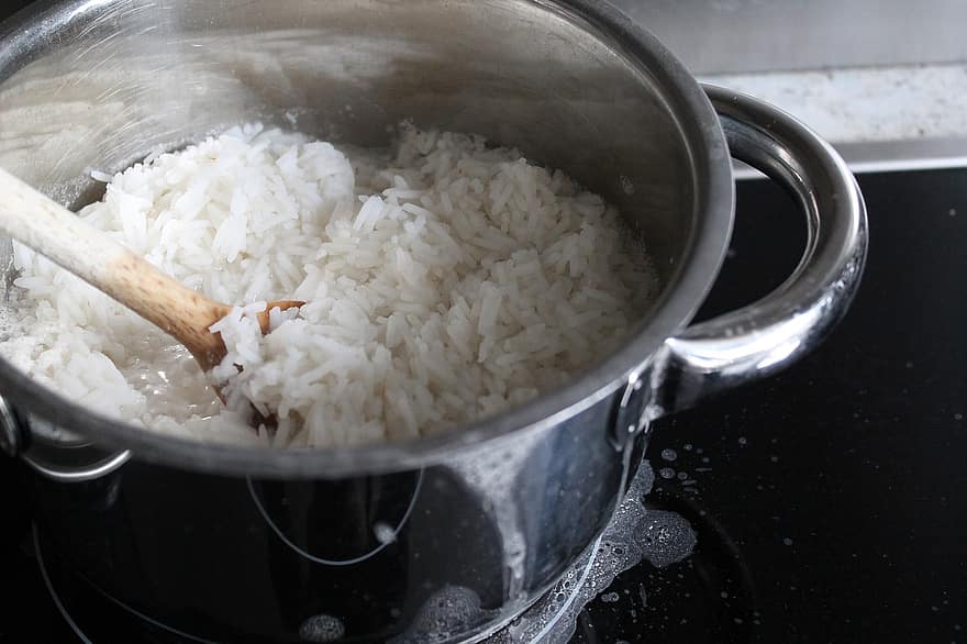 arroz, cozinhando, Comida, cozinha, fechar-se, refeição, frescura, Alimentação saudável, tigela, louças, almoço