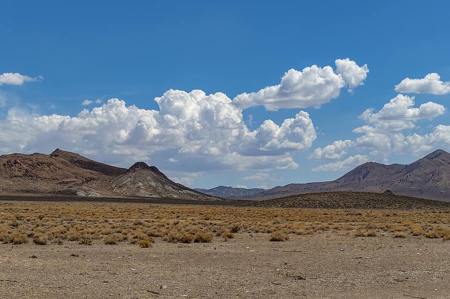 sivatag, száraz táj, hegyek, természet, tájkép, Nevada