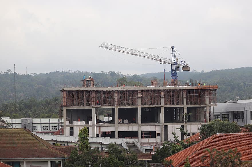 Crane, Construction, Building, Architecture, Development
