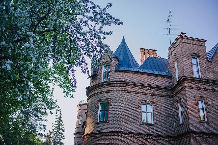 Château, la tour, forteresse, façade, bâtiment, Château Vassilievski, Château Shcherbatovski, Le château d'Herzen, Moscou, Russie