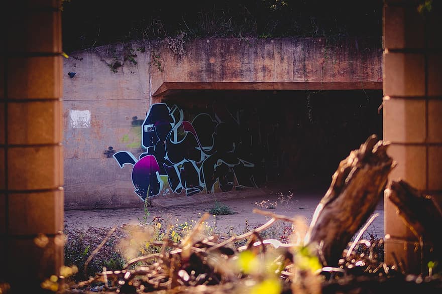 bro, graffiti, tunnel, urban kunst