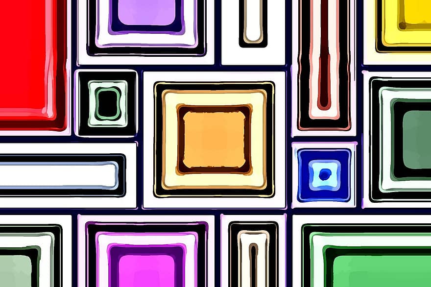Art, Chromaticity Diagram, Abstract, Modern, Pattern, Colorful, Background, Rectangles, Graphic
