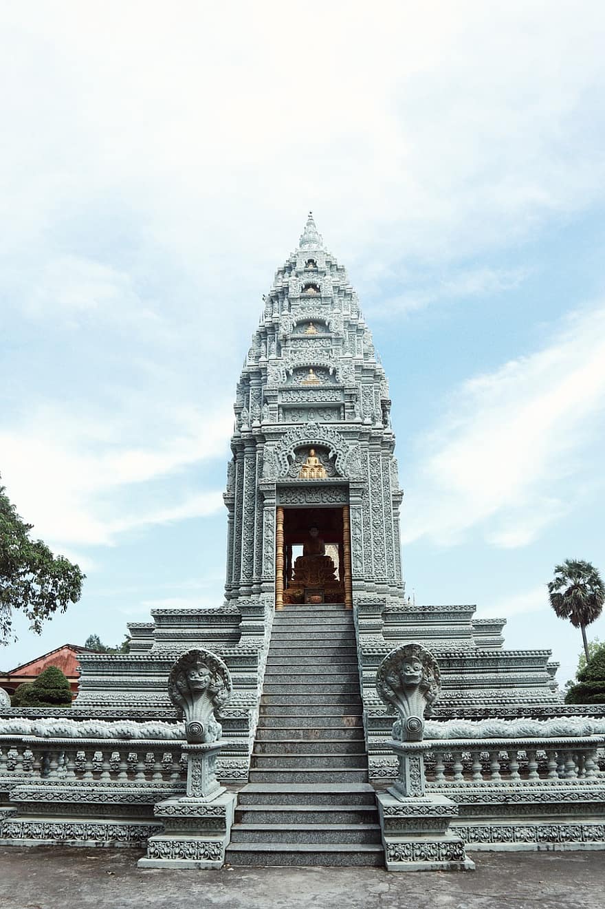Somrong, temple, tombeau, khmer, Soctrang, canon, architecture, religion, endroit célèbre, des cultures, bouddhisme