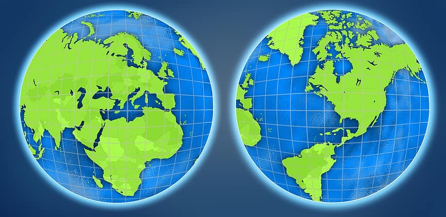 Weltkarte, Erde, Welt, Globus, Karte, Erdkunde, Planet, Reise, blaue Erde, blaue Karte, blaue Kugel