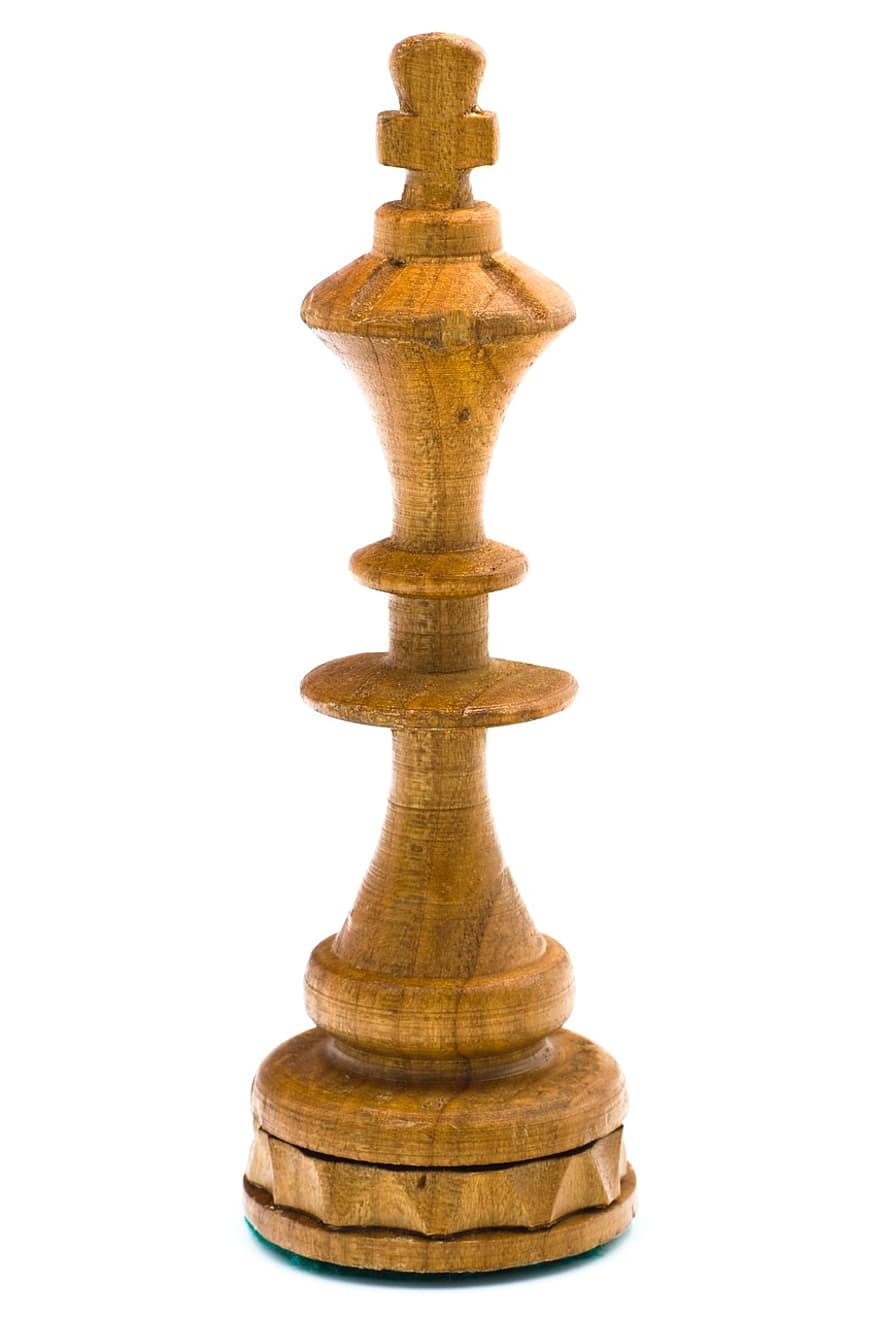 ملك ، شطرنج ، قطعة شطرنج ، قطعة اللعبة ، خشب ، قطعة شطرنج خشبية