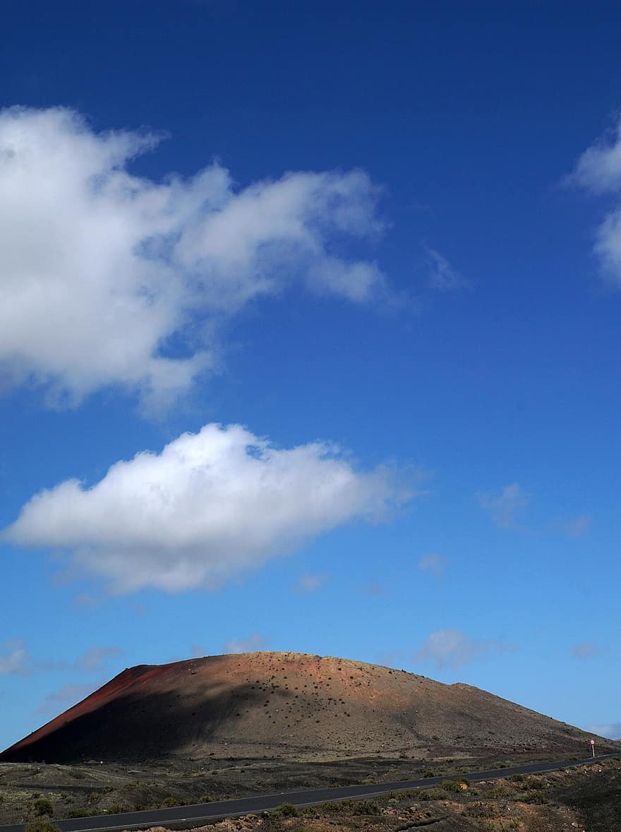 volcan, Montagne, Lanzarote, paysage