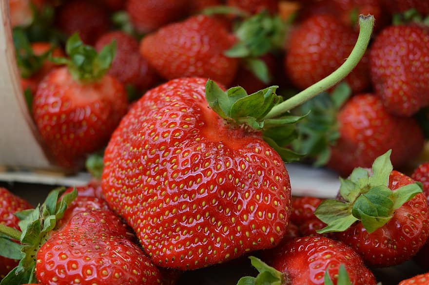 Strawberries, Fruit, Foodstuffs, Breakfast, Strawberry, Red, Vitamins, Diet, Eat, Delicious, Sweet