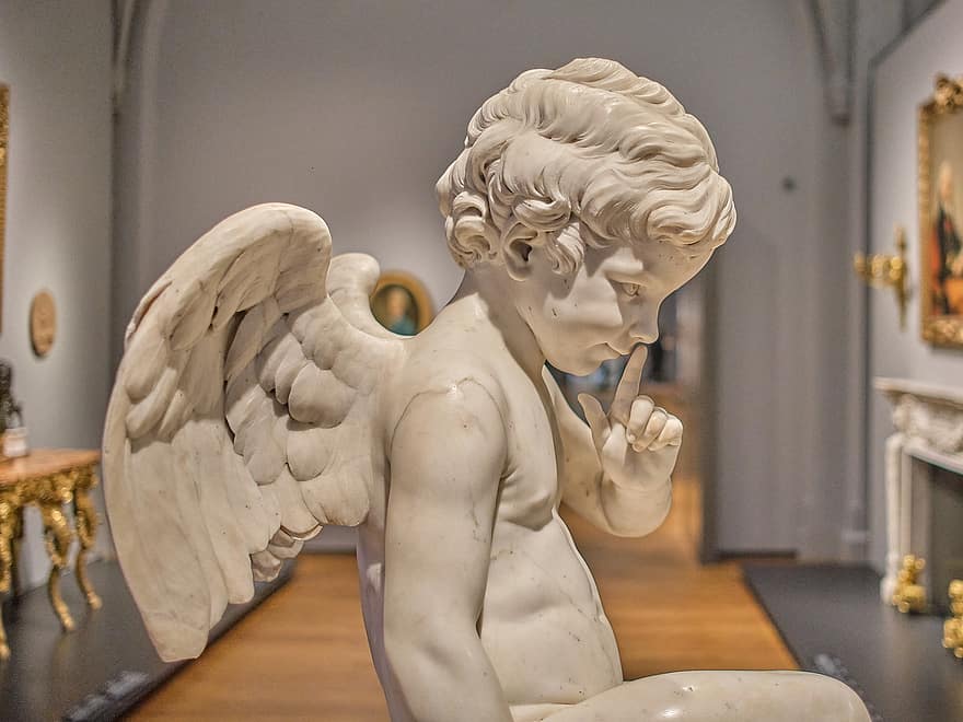 Engel, statue, kunst, skulptur, figur, vinger