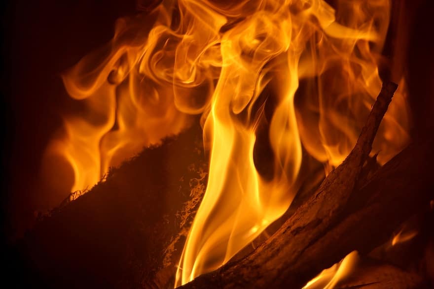 api, membakar, panas, kayu, fenomena alam, suhu, pembakaran, api unggun, neraka, merapatkan, kuning
