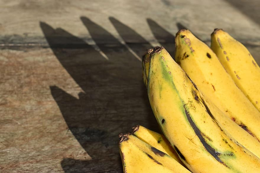 banány, ovoce, jídlo, čerstvý, zdravý, zralý, organický, sladký, vyrobit, sklizeň