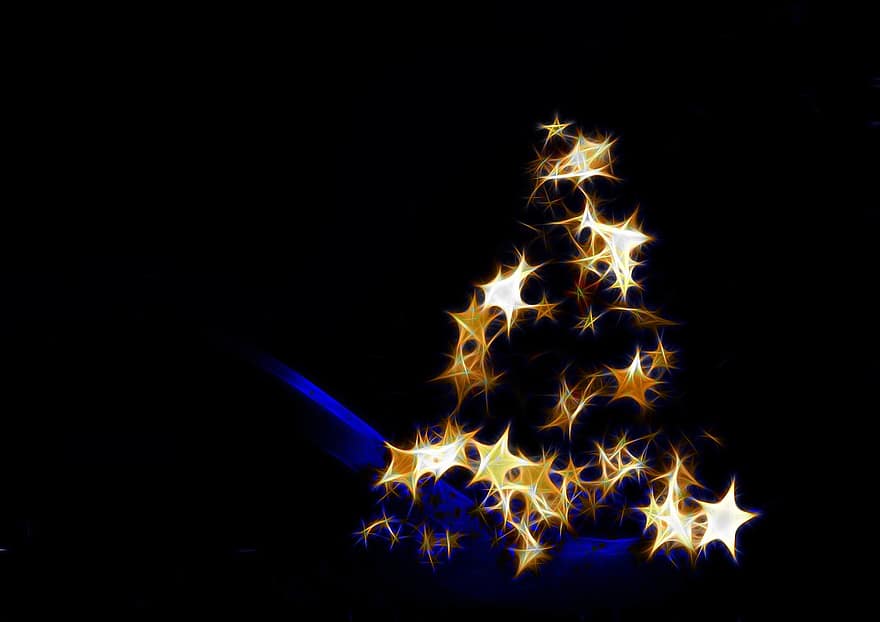 Kerstmis, ster, komst, lichten, kerst decoratie, poinsettia, kerstboom, kersttijd, wenskaart