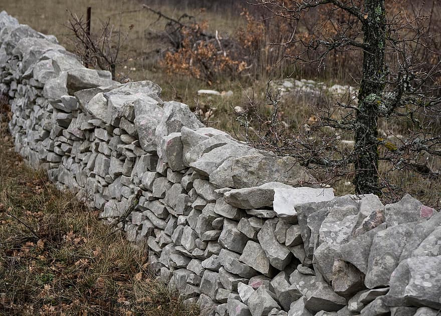 벽, 돌, 바위, 울타리, 울로 둘러싼 땅, 장벽