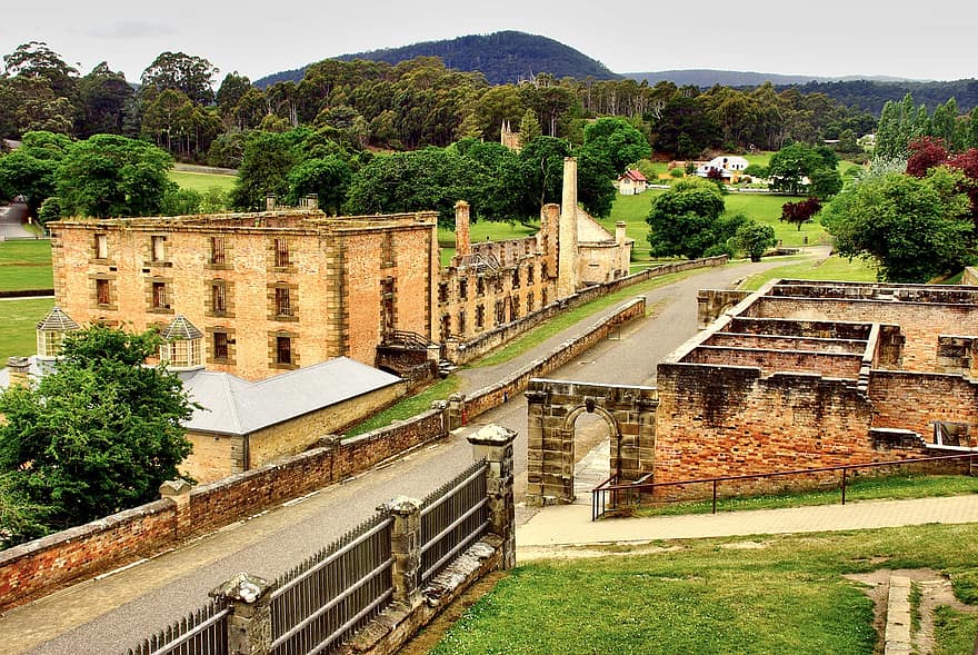 ruines, port arthur, Tasmanie, prison, architecture, endroit célèbre, l'histoire, vieux, christianisme, des cultures, extérieur du bâtiment